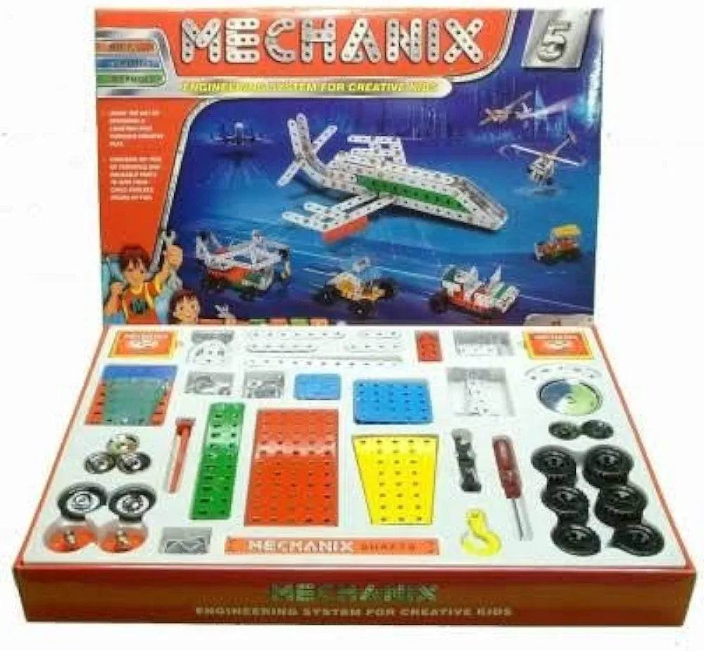 Mechanix 5 construction toy kit by T-Rex the toyland Sitamarhi with metal parts and wheels for building vehicles