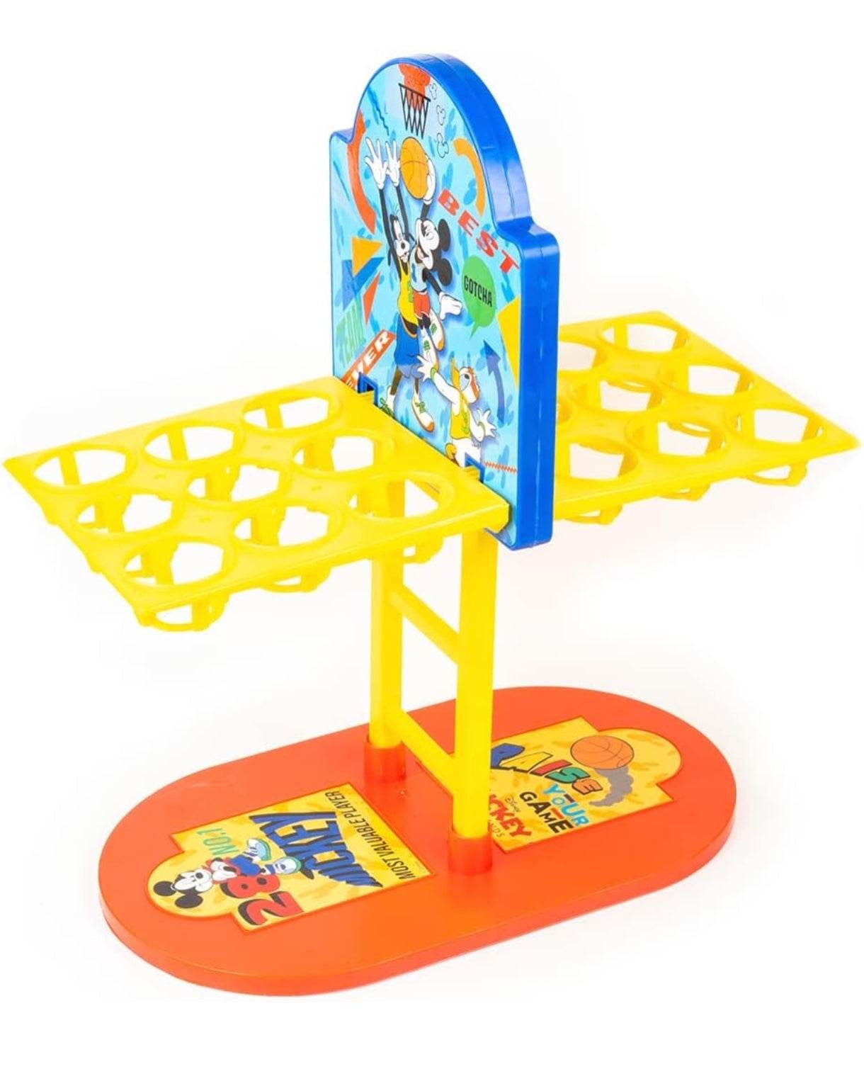 Prem Ratna Mickey and Friends tabletop basketball game with colorful plastic hoops and cartoon design