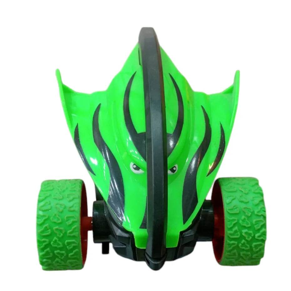 Green monster truck car for kids with black flame design and textured wheels by T-Rex the toyland Sitamarhi