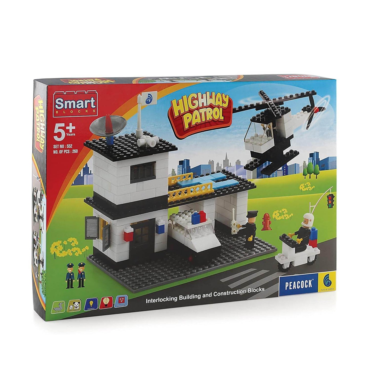 Highway patrol building block set by T-Rex the toyland Sitamarhi with police station helicopter and figures