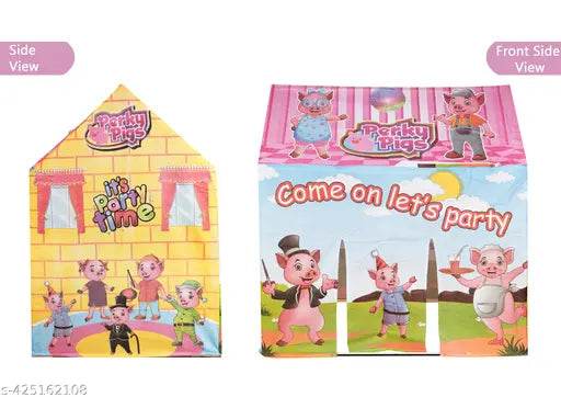 Peppa Pig play tent house with colorful cartoon design and party theme for kids indoor play