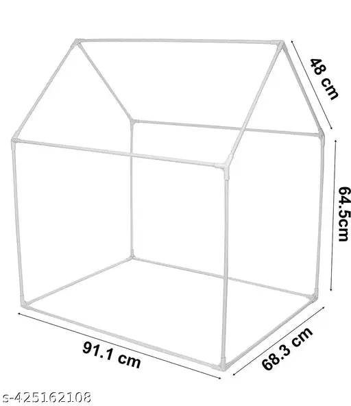 Frame structure of Peppa Pig play tent house with dimensions in centimeters for kids