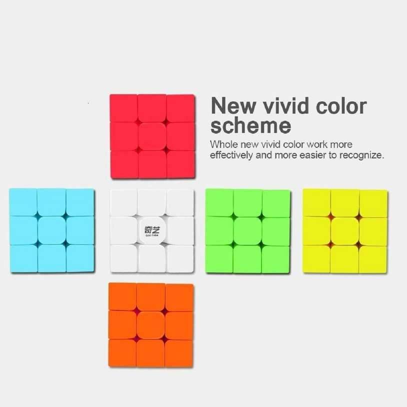 Colorful 3x3 cube for kids with new vivid color scheme for easy recognition and fun play