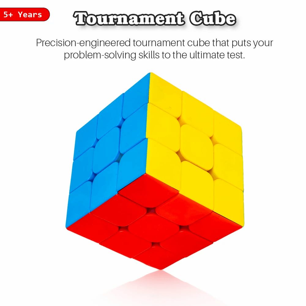 Prem Ratna 3x3 tournament cube for kids with smooth rotation and bright color design