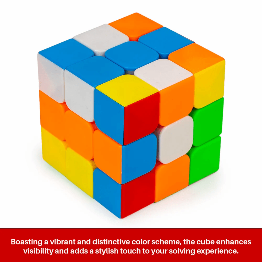 Prem Ratna 3x3 tournament cube for kids with vibrant multicolor design for easy visibility and stylish solving