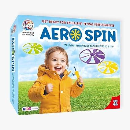 Ratna's Aero Spin Flying Disc Spinning Top Toy Set, Indoor Outdoor Game for Kids Ages 4+ Years - T-Rex the toyland Sitamarhi