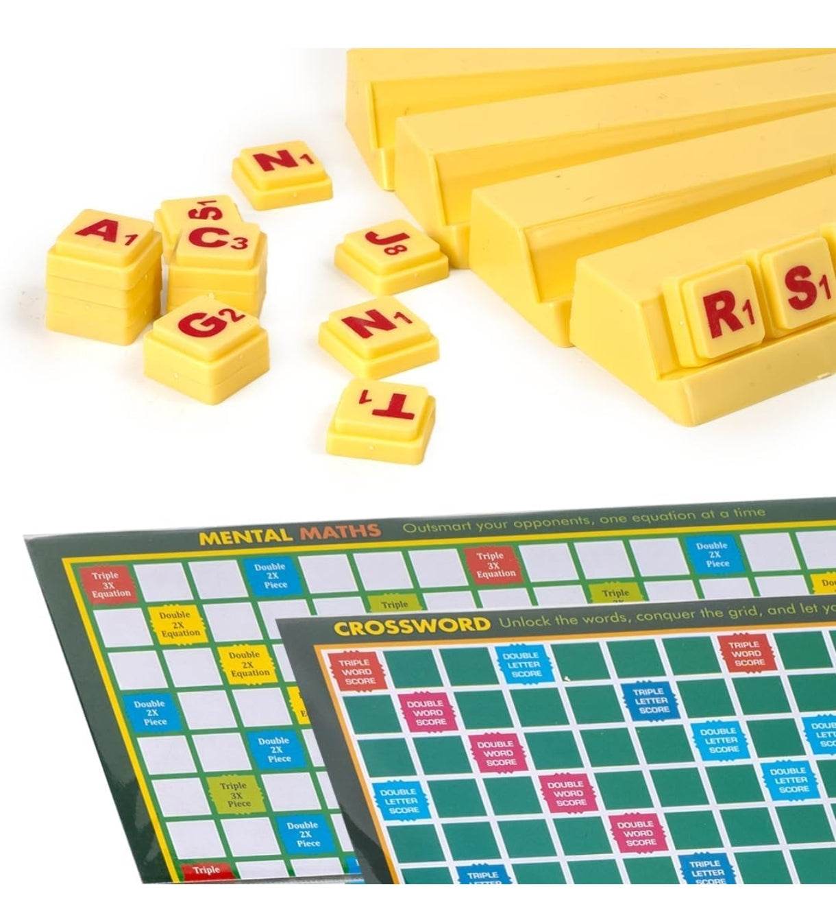 Ratna’s Brilliant 2 in 1 laminated double side board containing crossword game on one side & mental maths game on other side. - T-Rex the toyland Sitamarhi