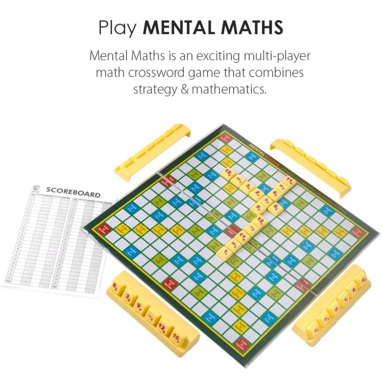 Ratna’s Brilliant 2 in 1 laminated double side board containing crossword game on one side & mental maths game on other side. - T-Rex the toyland Sitamarhi
