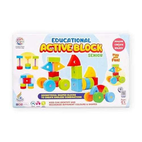 RATNA'S Building Block Toys for Kids.Age(2 to 6) Multicolour (Active Blocks Senior) - T-Rex the toyland Sitamarhi