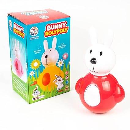 Ratna's Bunny Roly Poly Push and Shake Wobbling Bell Sounds Musical Rattling Toy for Infants (Multicolour) - T-Rex the toyland Sitamarhi