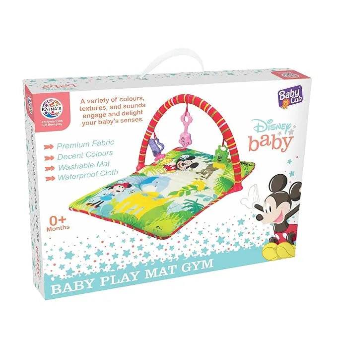 Ratna's Disney Baby Play Gym Mickey Mouse with Waterproof Soft Cozy matt Size 28 x 20 inches & Cute Hanging Toys for Infants (Multicolour) - T-Rex the toyland Sitamarhi