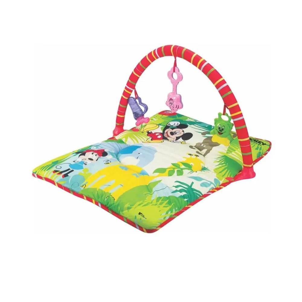 Ratna's Disney Baby Play Gym Mickey Mouse with Waterproof Soft Cozy matt Size 28 x 20 inches & Cute Hanging Toys for Infants (Multicolour) - T-Rex the toyland Sitamarhi