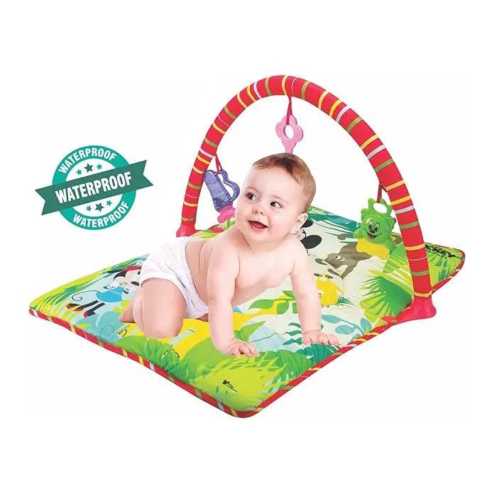 Ratna's Disney Baby Play Gym Mickey Mouse with Waterproof Soft Cozy matt Size 28 x 20 inches & Cute Hanging Toys for Infants (Multicolour) - T-Rex the toyland Sitamarhi