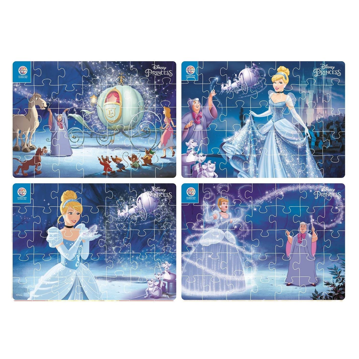 Disney Cinderella jigsaw puzzle for kids featuring classic fairy tale scenes by Prem Ratna