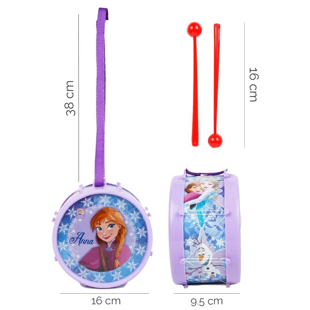 Ratna's Disney Musical Drum Junior Frozen Printed Musical Instrument Toy Drum Set with 2 Sticks & Hanging Strap for Toddlers, Kids - T-Rex the toyland Sitamarhi