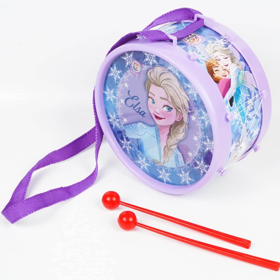 Ratna's Disney Musical Drum Junior Frozen Printed Musical Instrument Toy Drum Set with 2 Sticks & Hanging Strap for Toddlers, Kids - T-Rex the toyland Sitamarhi