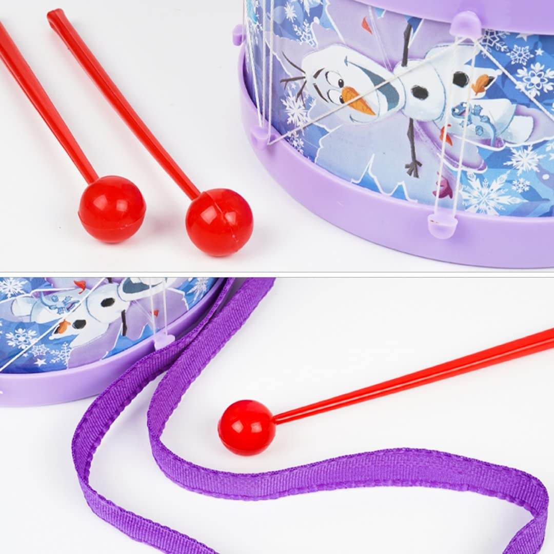 Ratna's Disney Musical Drum Junior Frozen Printed Musical Instrument Toy Drum Set with 2 Sticks & Hanging Strap for Toddlers, Kids - T-Rex the toyland Sitamarhi