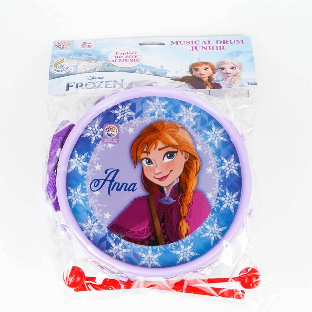 Ratna's Disney Musical Drum Junior Frozen Printed Musical Instrument Toy Drum Set with 2 Sticks & Hanging Strap for Toddlers, Kids - T-Rex the toyland Sitamarhi