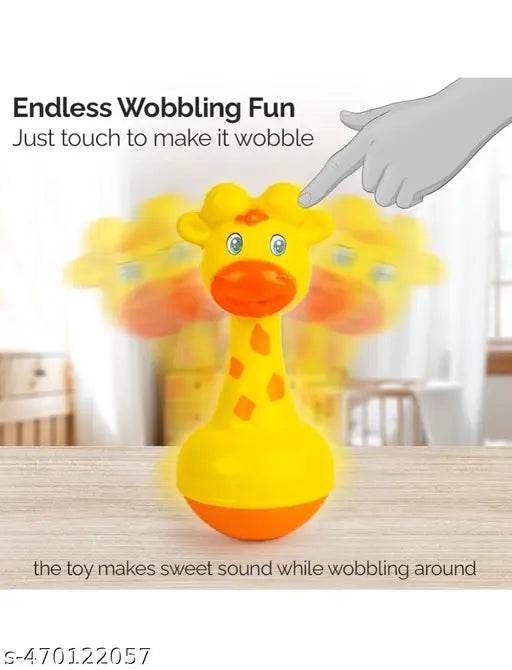 Ratna's Giraffe Roly Poly Push and Wobble Sound Toy for Kids 8+ Months, Bright Colours - T-Rex the toyland Sitamarhi