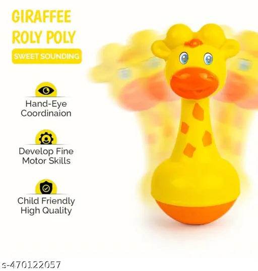 Ratna's Giraffe Roly Poly Push and Wobble Sound Toy for Kids 8+ Months, Bright Colours - T-Rex the toyland Sitamarhi