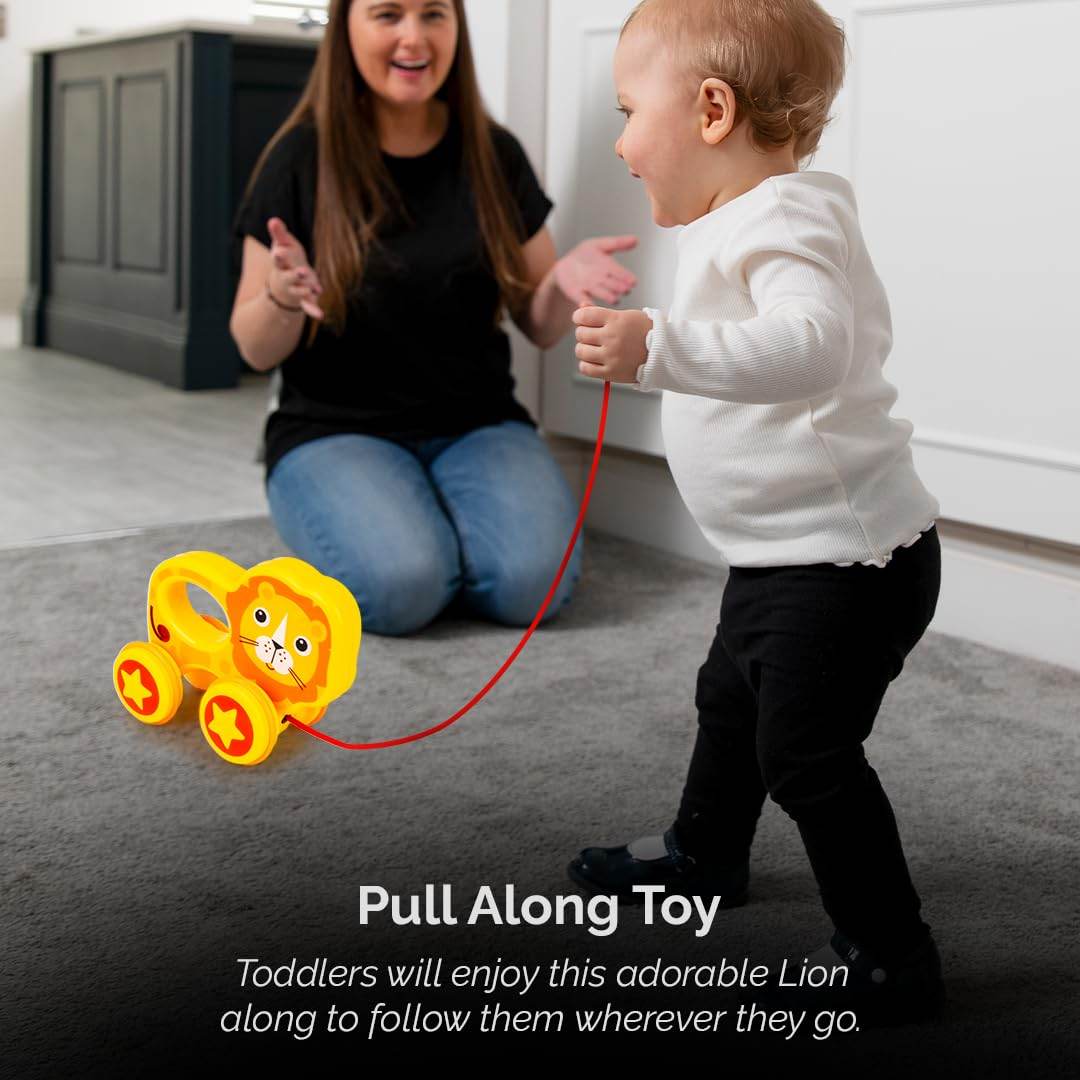 Ratna's Jazz Gift Set, 2-in-1 Baby Toys with Pull Along Lion and Rattling Ball, New Born Toys for 6 Month+ Old Baby - T-Rex the toyland Sitamarhi