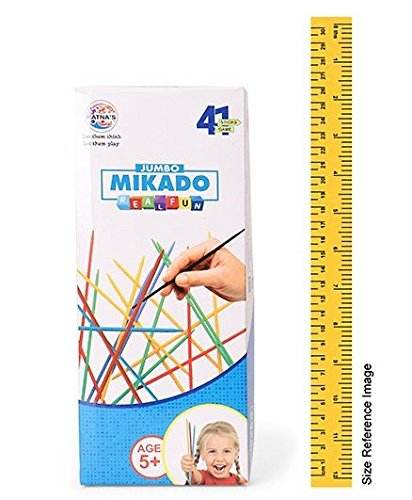 Jumbo Mikado sticks game for kids in colorful packaging with size reference and age 5 plus