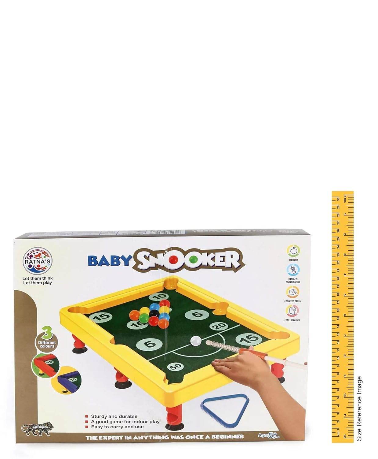 Kids snooker table toy in yellow with green play surface and colorful balls for indoor play