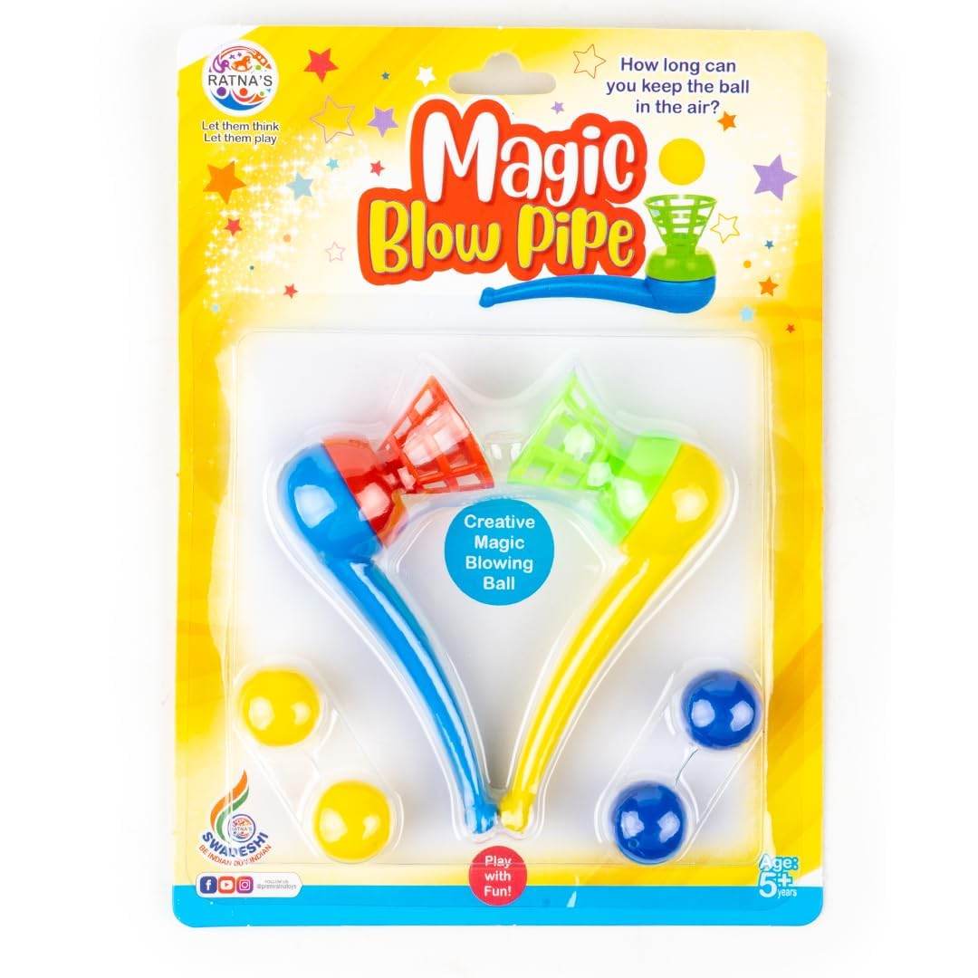 T Rex The Toyland pack featuring magic blow pipe toy for kids with two colorful blow pipes and four balls