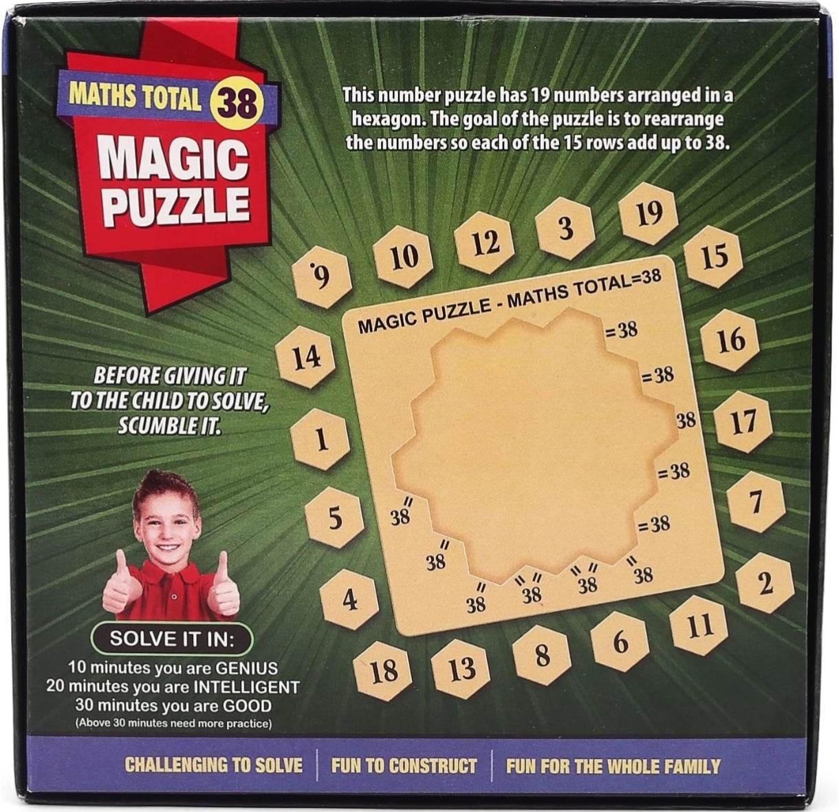 Ratnas Magic Puzzle Maths Total 38 - T-Rex the toyland Sitamarhi