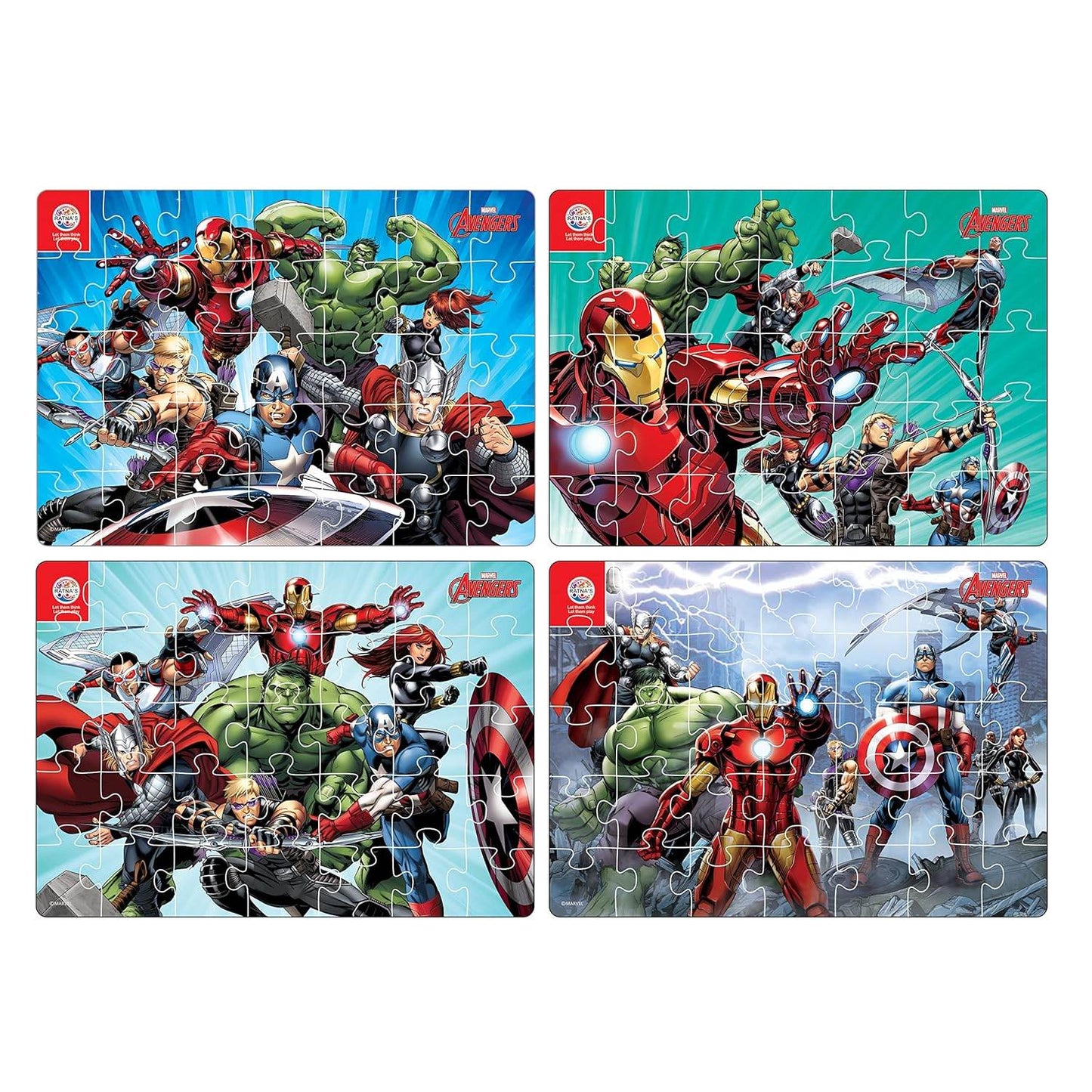 Prem Ratna Marvel Avengers puzzle 140 pieces featuring Iron Man, Hulk, Captain America, Thor, and Black Widow