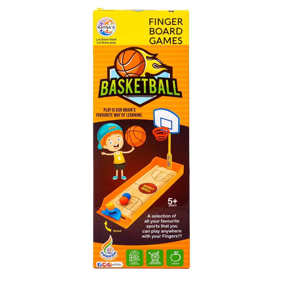 Prem Ratan mini basketball finger board game with shooting hoop and colorful balls for kids 5 plus