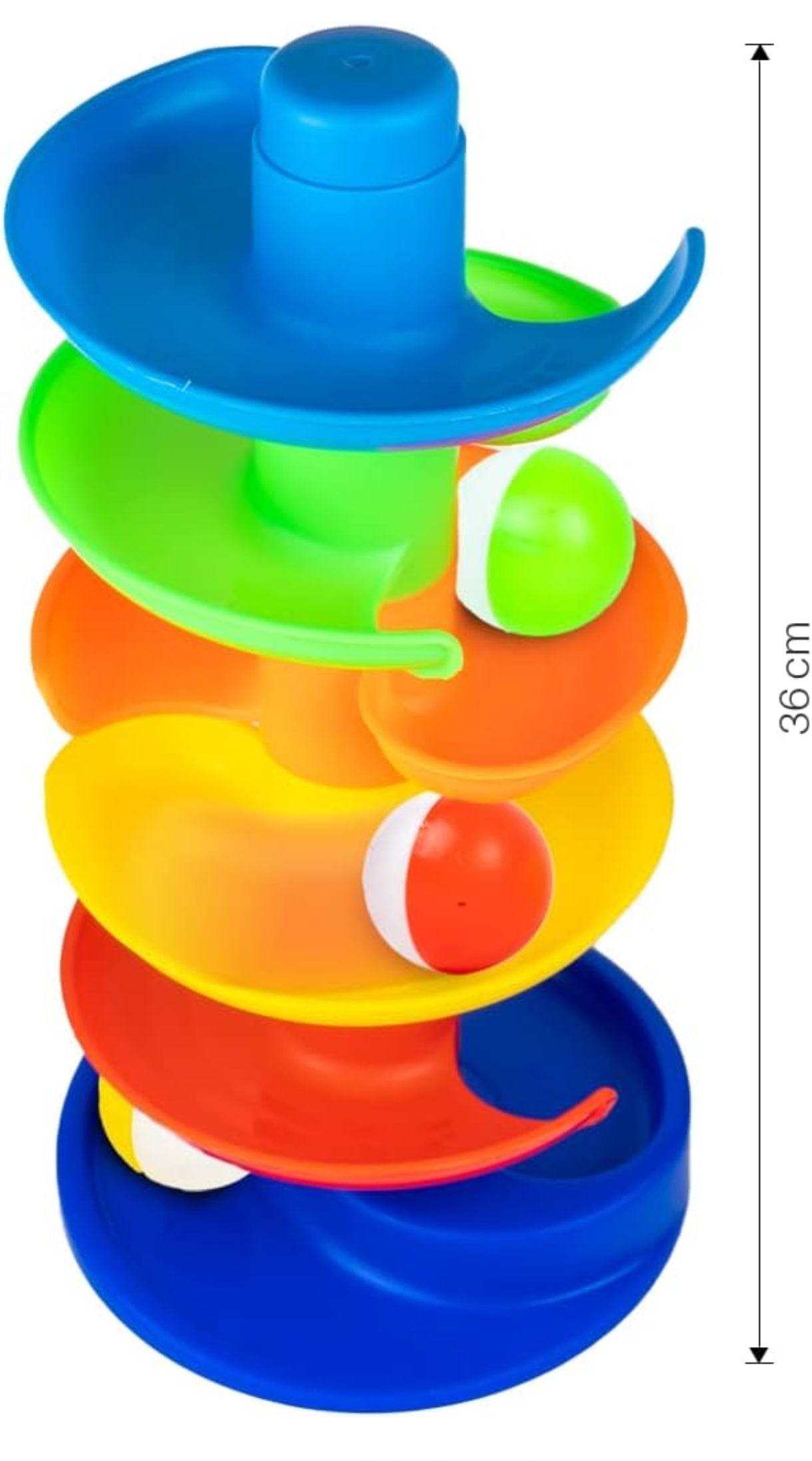 Ratnas Rainbow Spinning Tower Colorful Ball Toy - T-Rex the toyland Sitamarhi