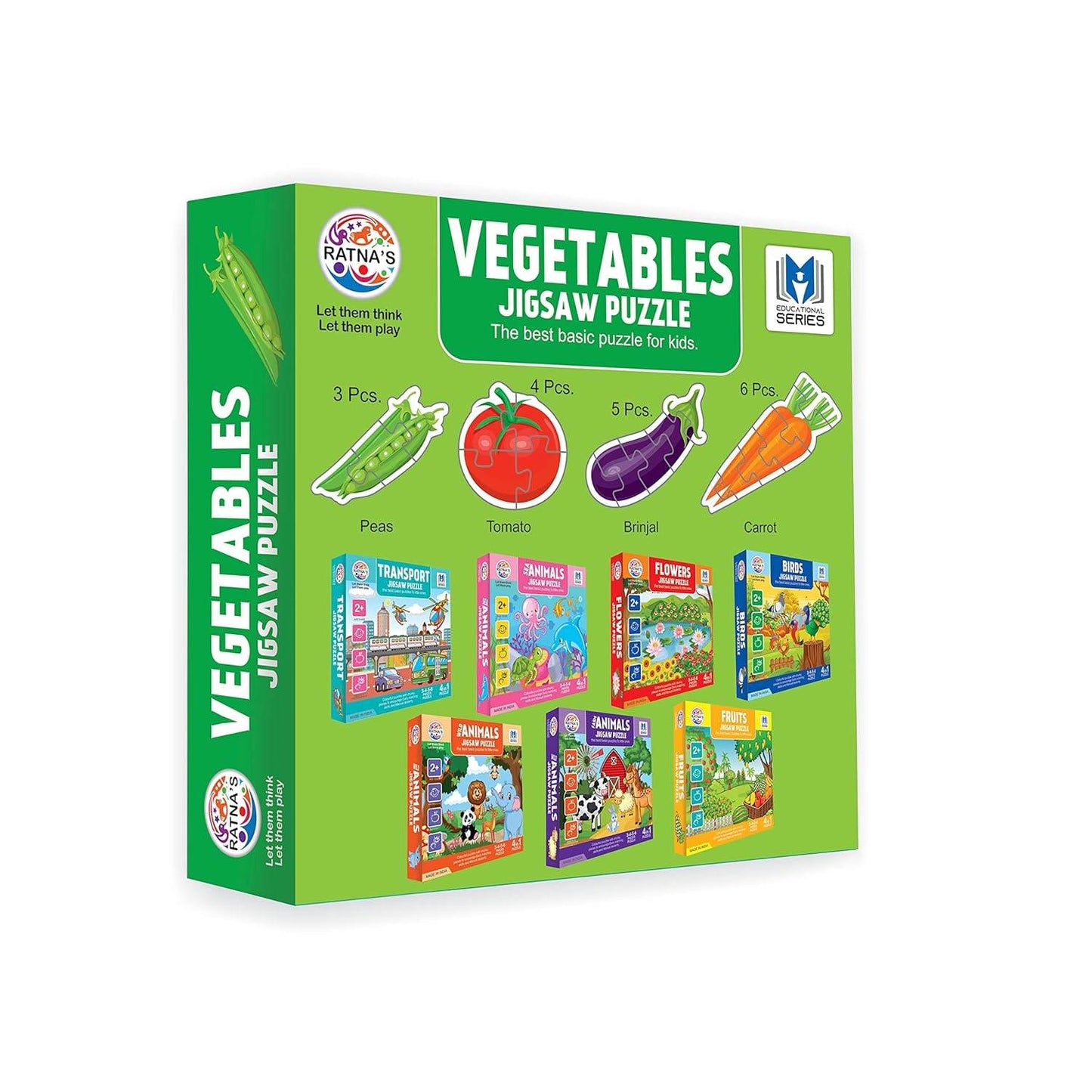 Vegetable puzzle for toddlers by T-Rex the toyland Sitamarhi featuring peas tomato brinjal and carrot pieces