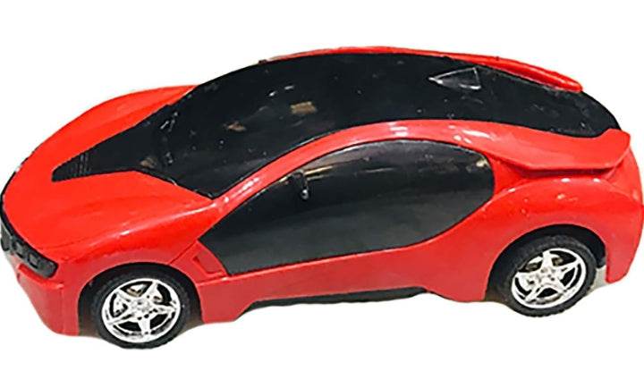 Red and black T-Rex The Toyland remote control car with lights and chrome wheels