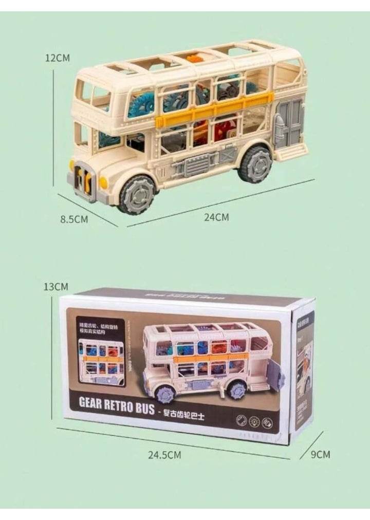 T-Rex The Toyland retro musical bus toy for kids with detailed design and colorful interior