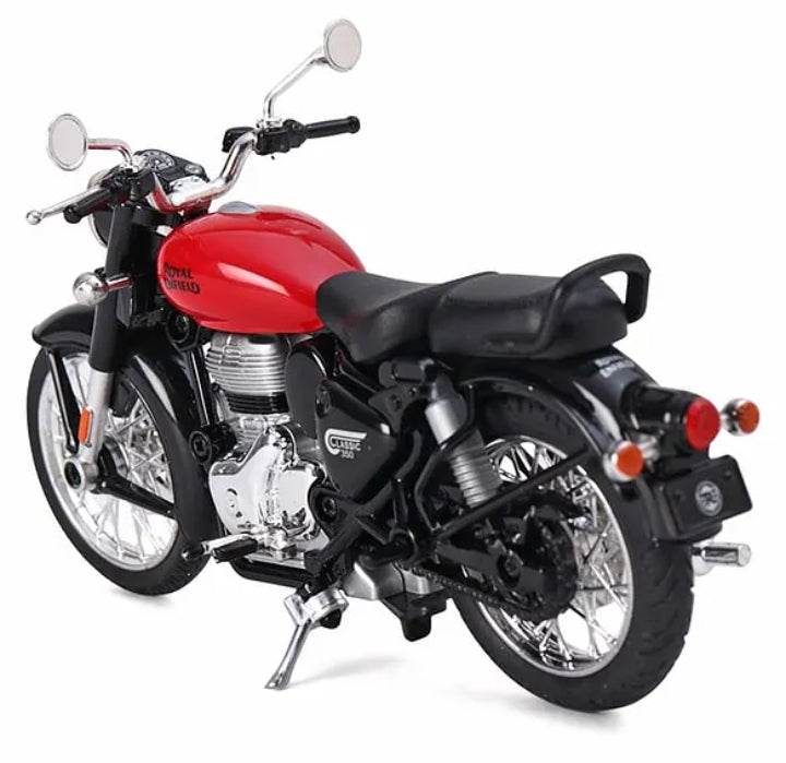 Royal Scale Model Enfield Motorcycle Toy – Pull Back Action, Detailed Miniature Replica for Collectors and Enthusiasts Classic 350 Bullet Bike DIY Motorcycle Scale Model 1:15 Interchangeable Fuel Tanks, Convertible Seats - T-Rex the toyland Sitamarhi