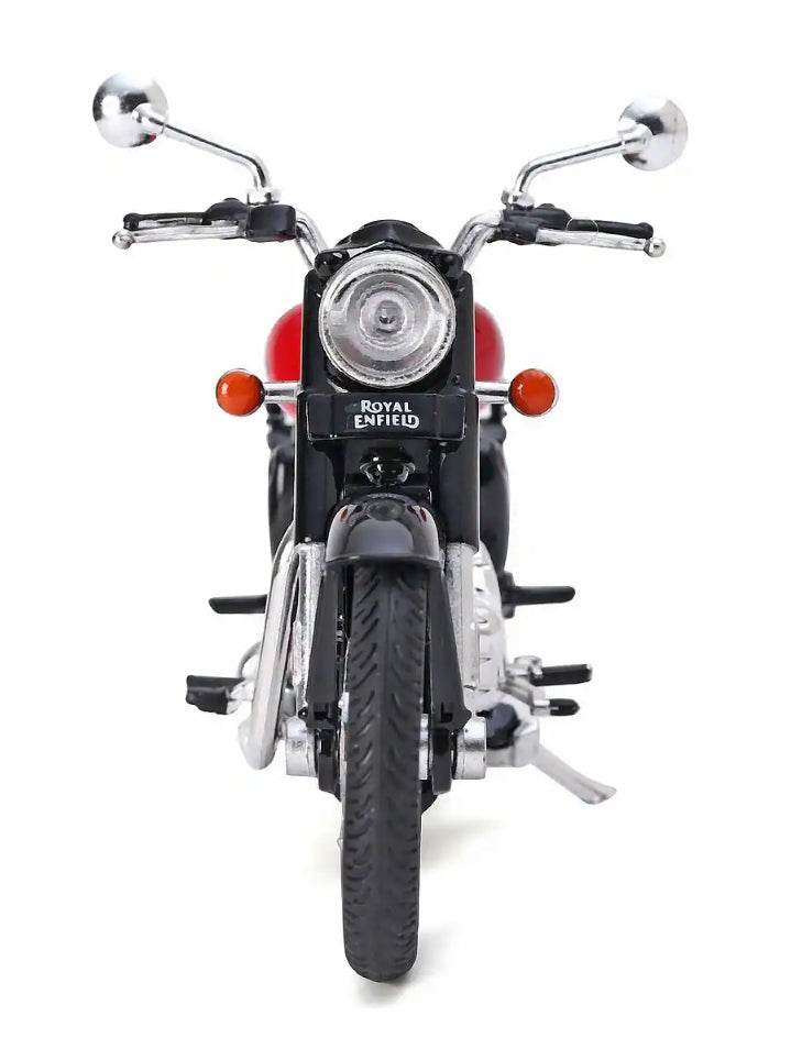 Royal Scale Model Enfield Motorcycle Toy – Pull Back Action, Detailed Miniature Replica for Collectors and Enthusiasts Classic 350 Bullet Bike DIY Motorcycle Scale Model 1:15 Interchangeable Fuel Tanks, Convertible Seats - T-Rex the toyland Sitamarhi