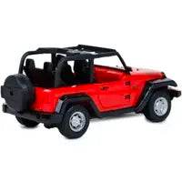 Red Russian jeep remote control toy by LUMO with realistic design and off-road features