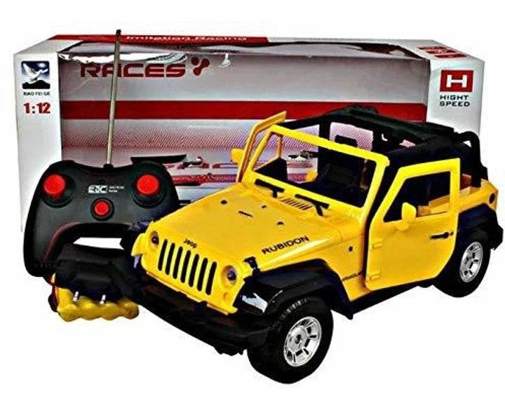 LUMO Russian jeep remote control toy in yellow with black details and remote controller included