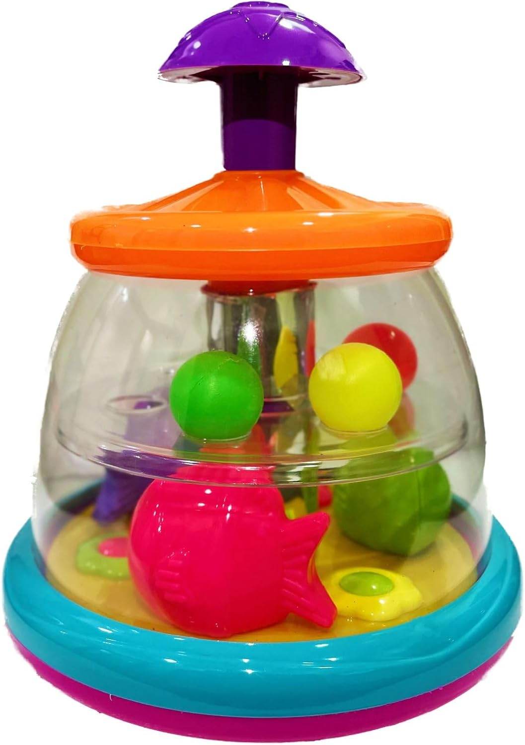 SHOOTING STAR Plastic Non Toxic Push and Spin Elephant and Ball 0 to 24M+ - T-Rex the toyland Sitamarhi