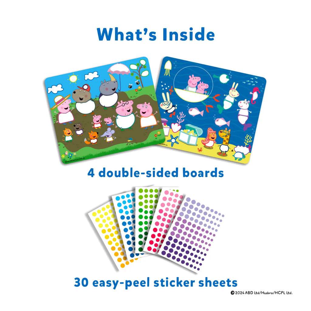 Peppa Pig sticker art kit by Skillmatics with double-sided boards and colorful easy-peel sticker sheets