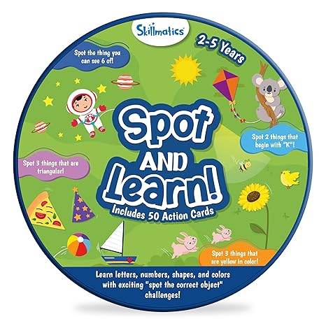 Skillmatics Spot and Learn preschool flash cards for toddlers with 50 action cards for ages 2 to 5 years