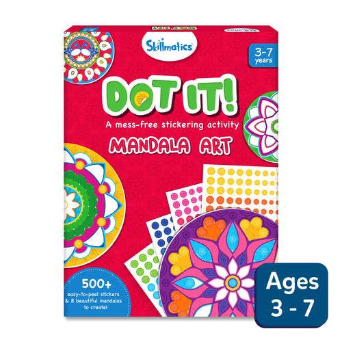 Skillmatics Dot it mandala art sticker mandala art set India for kids ages 3 to 7 with colorful easy-to-peel stickers