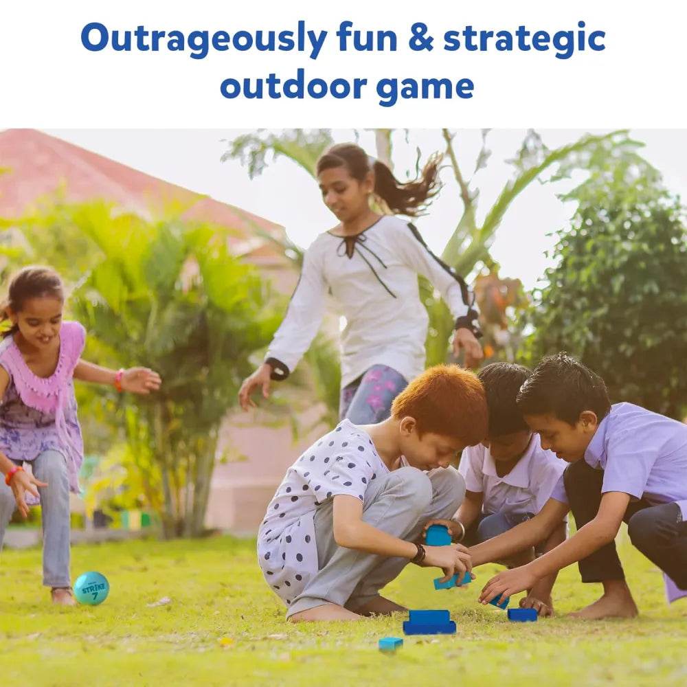 Skillmatics Strike 7 Outdoor Game - Aim, Dodge, And Stack To Victory, Fun For The Whole Family, Great Gift For Ages 6 And Up, Multicolor, Kids - T-Rex the toyland Sitamarhi
