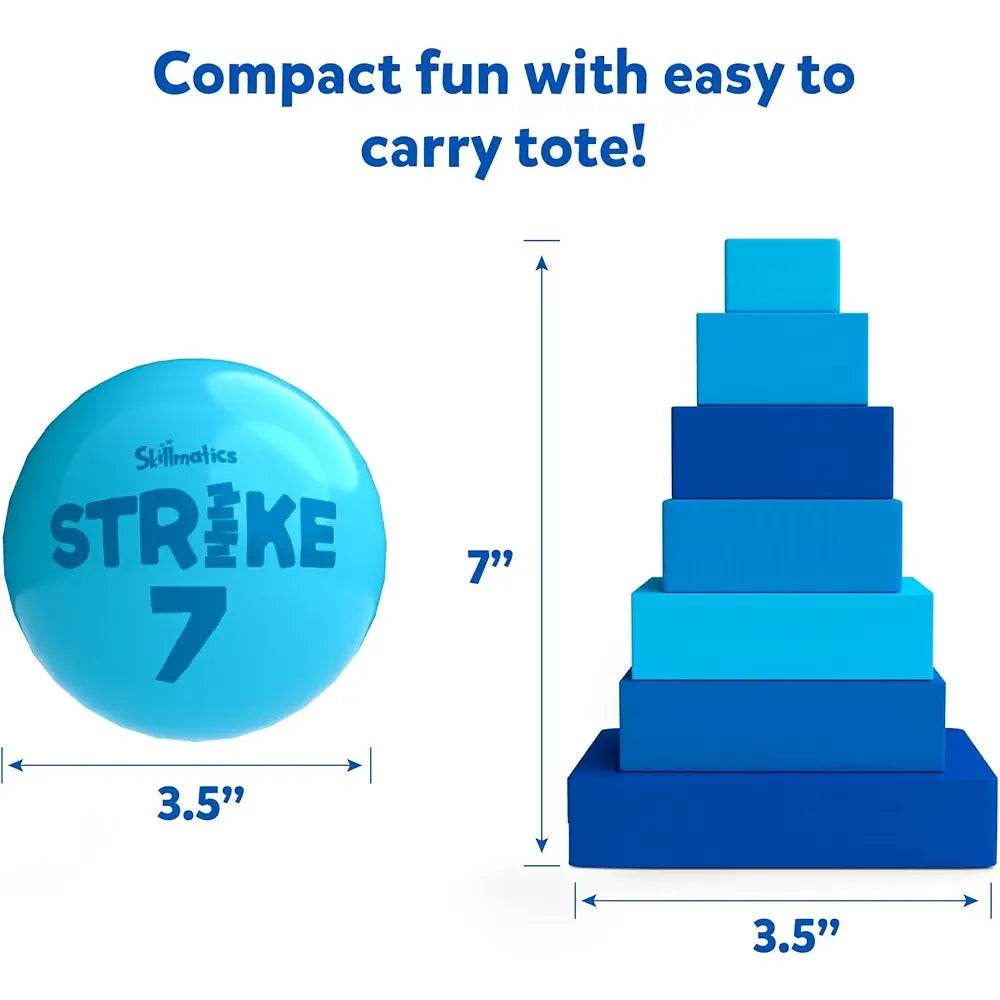 Skillmatics Strike 7 Outdoor Game - Aim, Dodge, And Stack To Victory, Fun For The Whole Family, Great Gift For Ages 6 And Up, Multicolor, Kids - T-Rex the toyland Sitamarhi