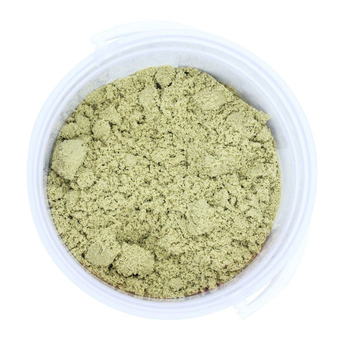 Top view of Skoodle Mega Sand Star bucket filled with green kinetic sand from T-Rex the toyland Sitamarhi