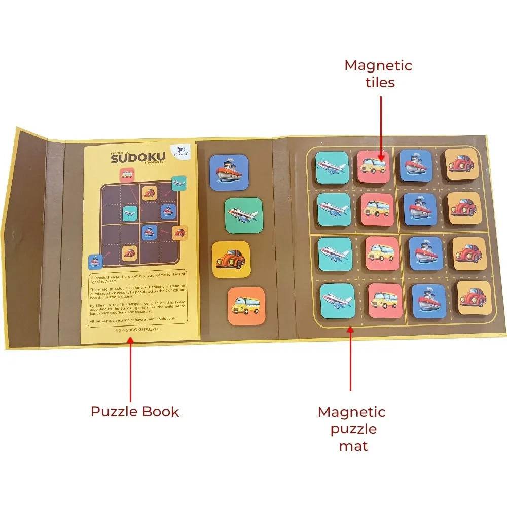 Sudoku Transport - Magnetic Puzzle Game for 5 Years & Above - T-Rex the toyland Sitamarhi