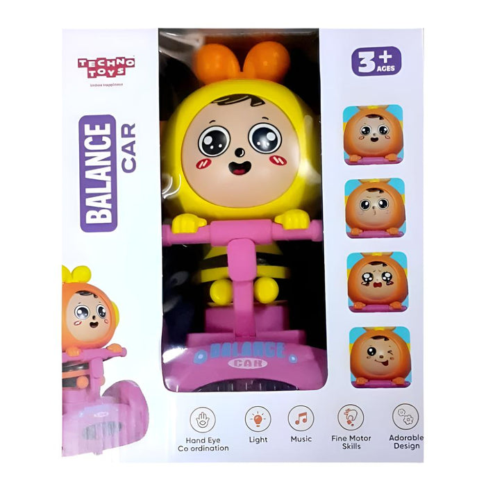 Balance car toy for kids musical hand eye coordination light and music features for ages 3 plus