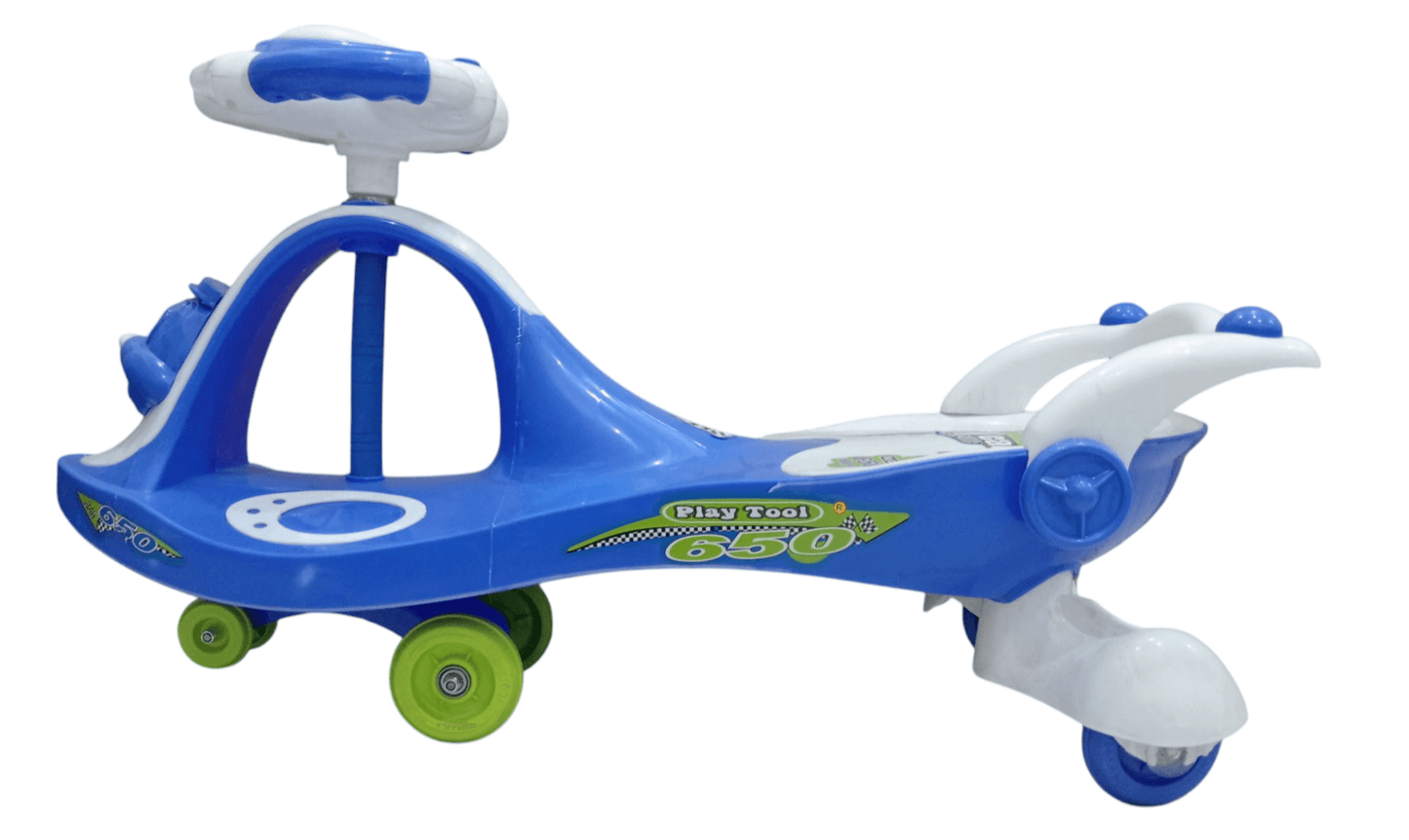 Teddy Magic Car Ride on, Racing Car, Fun Activity Car, Riding Car, Non Battery Operated Car, Kids Playing Scooter, Fun Riding Car for Kids with Music, Light with Wide Foot Rest, Spacious Seat, Steering Wheels Indoor Outdoor-Green - T-Rex the toyland Sitamarhi