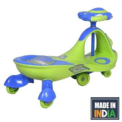 Teddy Magic Car Ride on, Racing Car, Fun Activity Car, Riding Car, Non Battery Operated Car, Kids Playing Scooter, Fun Riding Car for Kids with Music, Light with Wide Foot Rest, Spacious Seat, Steering Wheels Indoor Outdoor-Green - T-Rex the toyland Sitamarhi